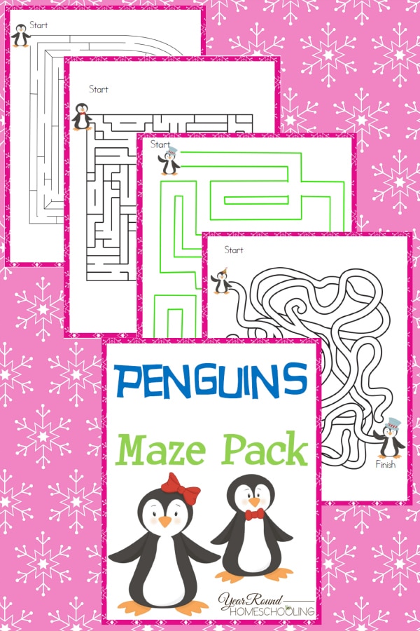 Penguins Maze Pack - By Year Round Homeschooling