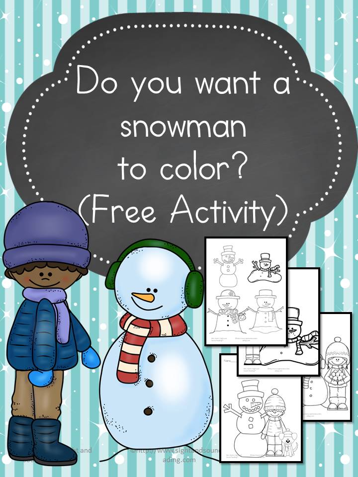 Free Snowman Coloring Pages