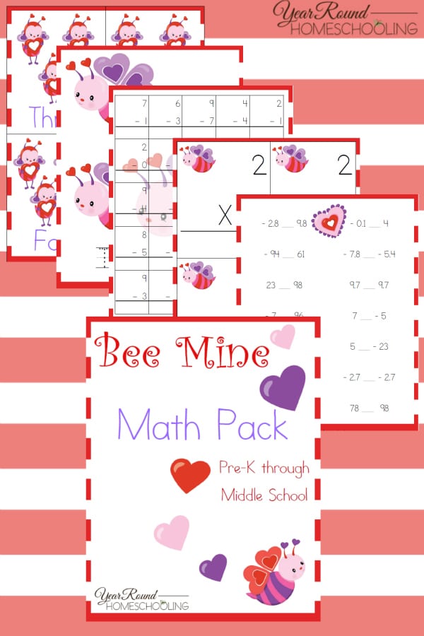 Valentine's Day Math, Valentine's Day Elementary Math, Valentine's Day Math Worksheets, Valentine's Day Math Printable