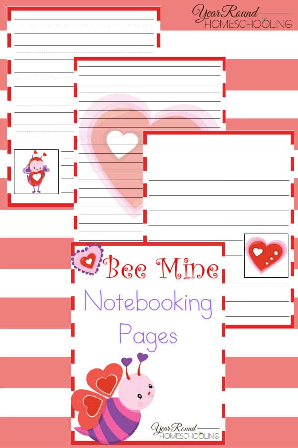 Valentine's Day Notebooking Pages, Valentine's Day Notebooking