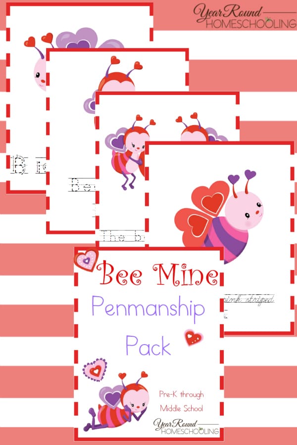 Valentine's day penmanship, Valentine's Day penmanship worksheets