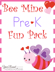 Free Bee Mine Valentine's Day PreK Pack