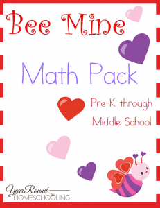 Valentine's Day, math, preschool, elementary school, middle school, homeschool, homeschooling, printable