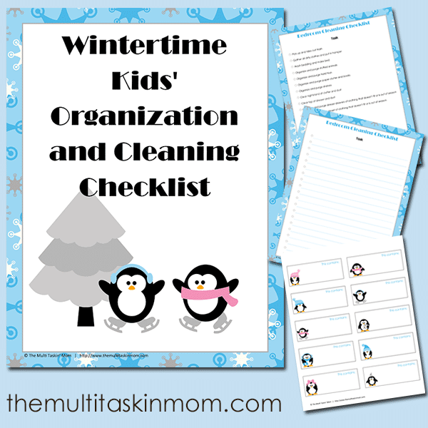 FREE Wintertime Kids Organization and Cleaning Checklist