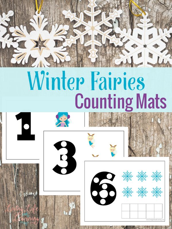 Free Winter Fairies Counting Mats