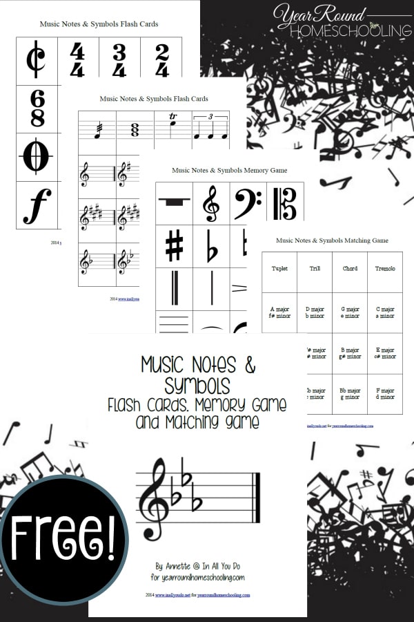 music notes, music symbols, music. flash cards, memory game, matching game, homeschool, homeschooling