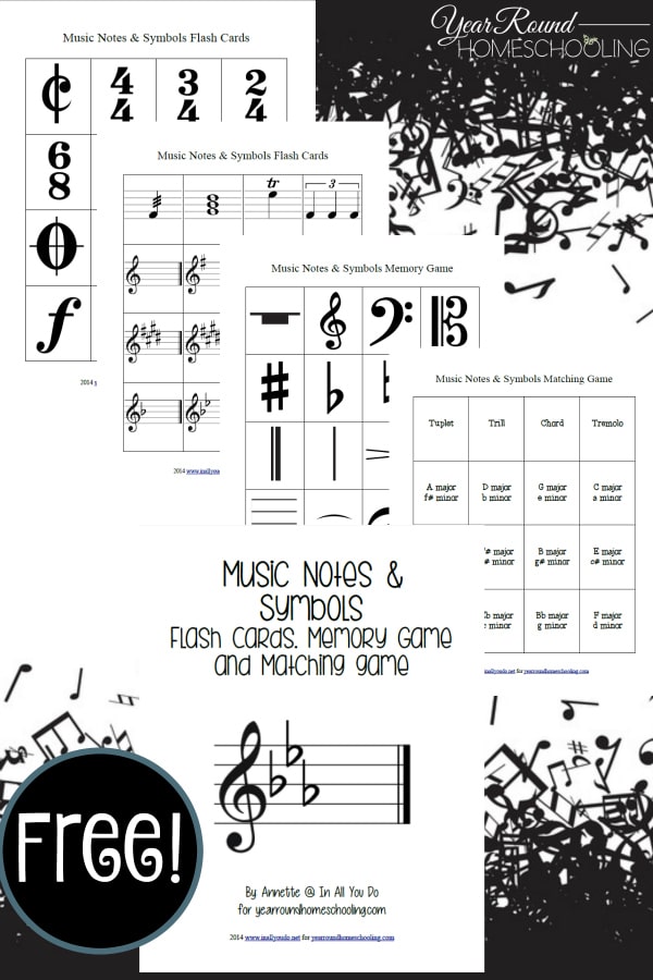 free} Music Notes & Symbols Printables - Year Round Homeschooling