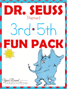 dr. seuss, 3rd, 4th, 5th, word scramble, hangman, checkers, homeschool, homeschooling, printable