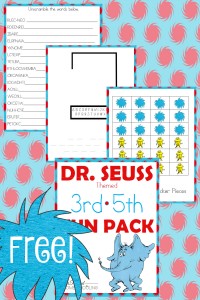 dr. seuss, 3rd, 4th, 5th, word scramble, hangman, checkers, homeschool, homeschooling, printable