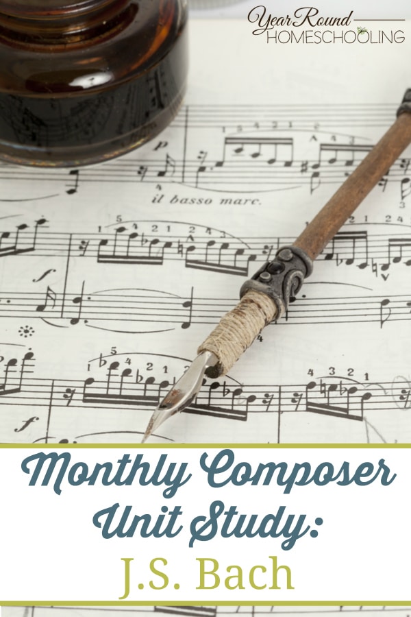 bach, composer, unit study, music, homeschool, homeschooling, printable