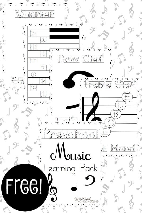 Preschool Music Learning Pack - By Year Round Homeschooling