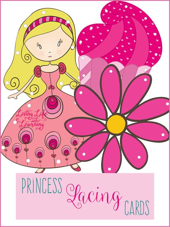 Free Princess Lacing Cards