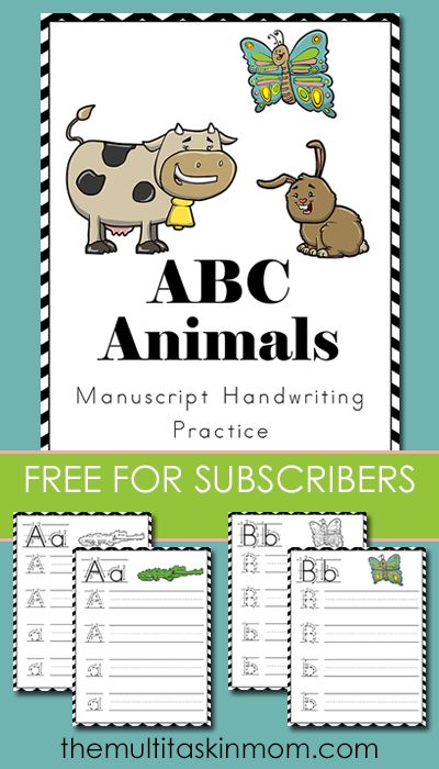 Animals ABC Handwriting