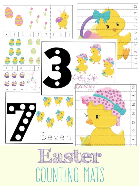 Free Easter Counting Mats