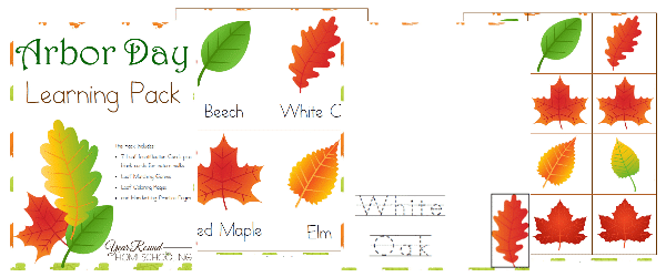 arbor day, leaf identification, trees, leaves, homeschool, homeschooling, printable