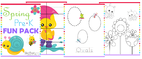 spring, prek, preschool, tracing, coloring, puzzles, homeschool, homeschooling, printable