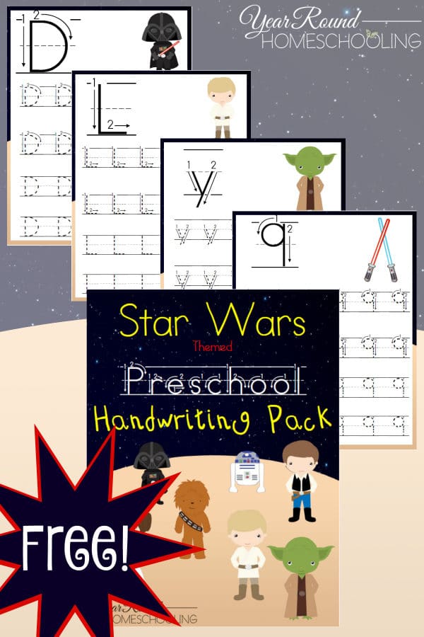 star wars, preschool, handwriting, homeschool, homeschooling, printable