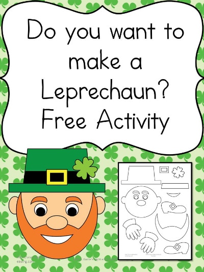 Free Build a Leprechaun Craft for Kids