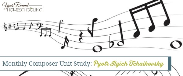 This unit study is a great way to introduce your elementary students to Tchaikovsky, his life and music. Includes printable coloring pages, copywork, and MORE! :: www.yearroundhomeschooling.com