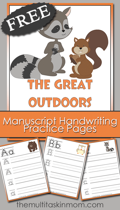 FREE The Great Outdoors Handwriting Pack
