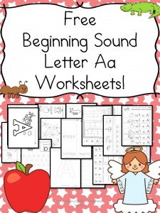 Free Beginning Sound Letter 'a' Worksheets