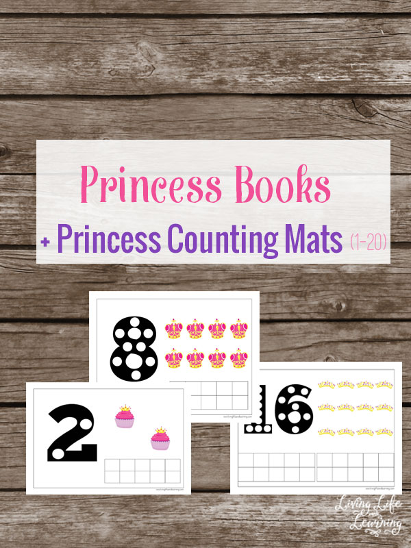 Free Princess Books and Counting Mats (1-20)