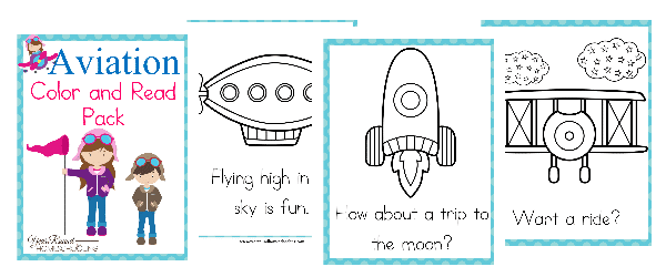 Aviation Color & Read Pack - Year Round Homeschooling