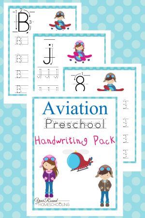 Aviation PreK Handwriting Pack