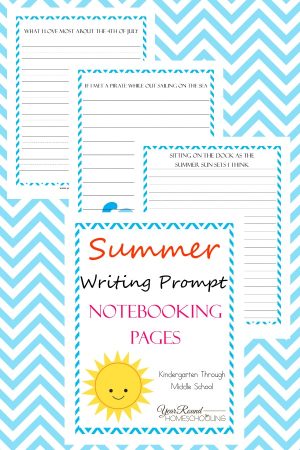 Summer Writing Prompts Notebooking Pages