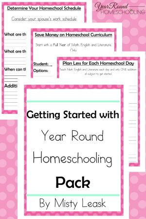 Getting Started with Year Round Homeschooling Pack
