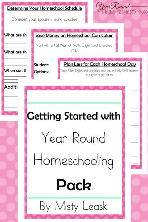 Getting Started with Year Round Homeschooling Pack