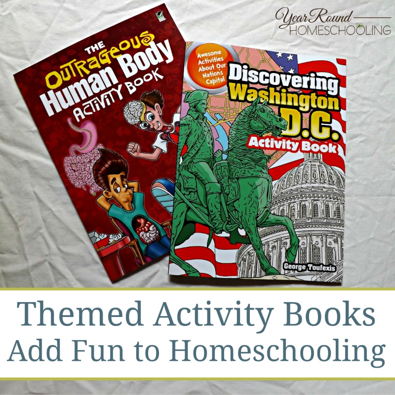 themed activity books, activity books, activity books for homeschooling