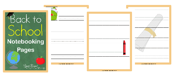 back to school notebooking, school notebooking, notebooking pages