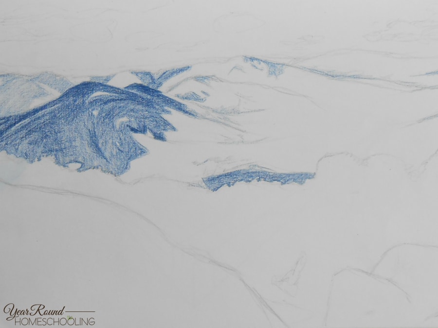 Mountain Landscape Drawing Color Pencil - Learn how to draw landscape