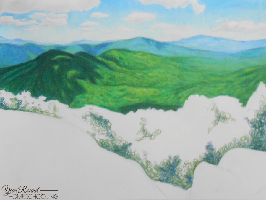 How to Draw Landscapes with Colored Pencils - Year Round Homeschooling