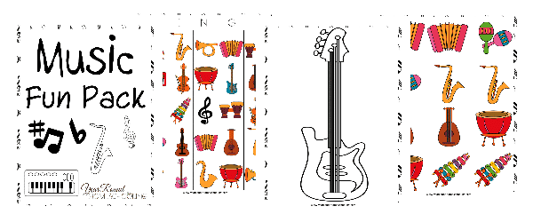 music bingo, music matching game, music coloring pages, music puzzles, music printables