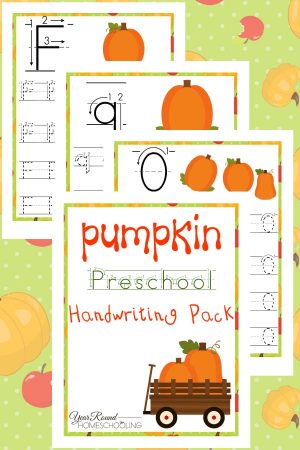 Pumpkin PreK Handwriting Pack