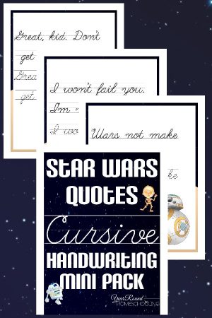 Star Wars Cursive Handwriting Mini Pack