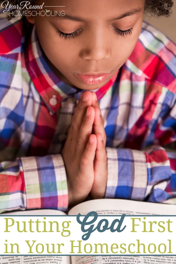 putting God first, God first in homeschool