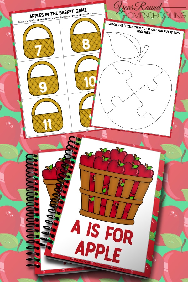a is for apple, apple activity pack, apple activities