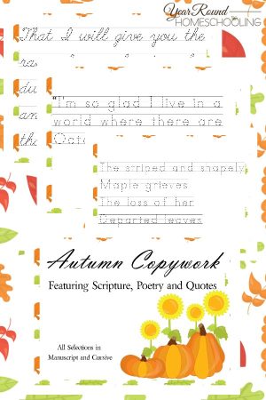 Autumn Copywork