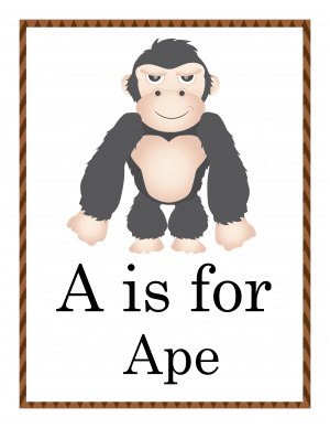 A is for Ape Activity Pack