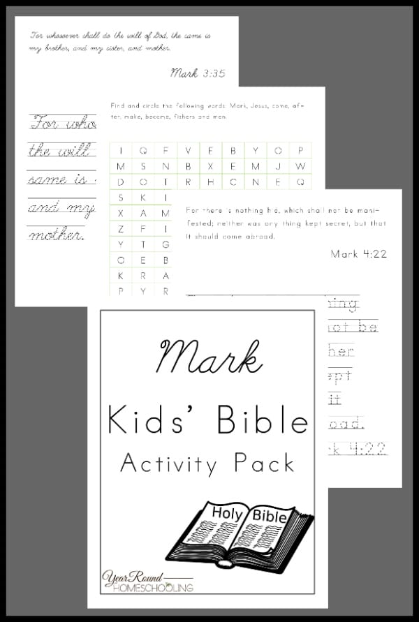 mark kids bible activity, mark kids bible