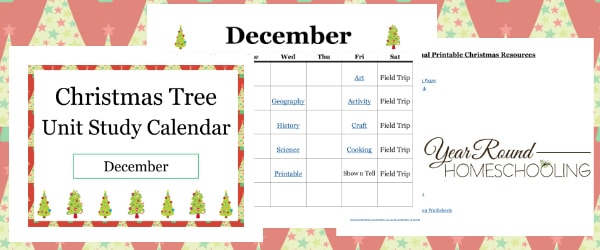 Christmas tree unit study