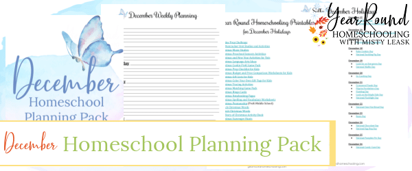 december homeschool planning pack, homeschool planning pack december, december homeschool planning, homeschool planning december