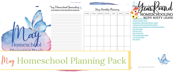 may homeschool planning pack, may homeschool planning