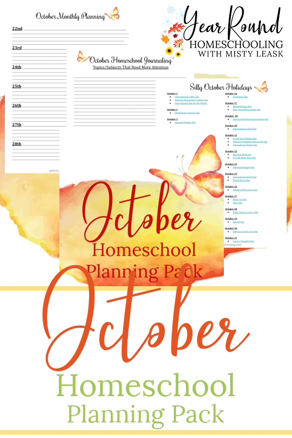 october homeschool planning pack, homeschool planning pack october, october homeschool planning, homeschool planning october