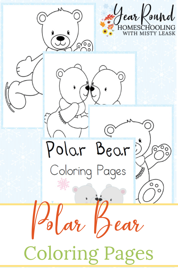 winter polar bears coloring pages