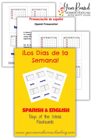 Spanish Days of the Week Flashcards