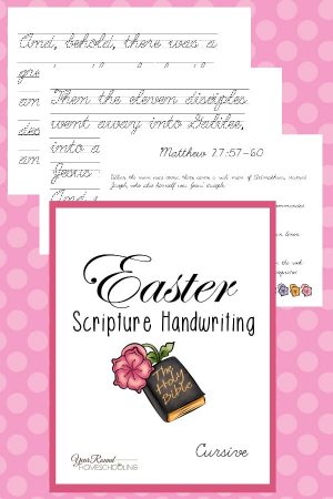 Easter Scripture Cursive Handwriting Pack